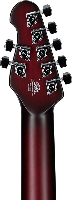 open zoom image for Ernie Ball Music Man Majesty 7 Electric Guitar, 7-String (with Mono Gig Bag), Amaranth, Ebony Fretboard, Serial Number M018365, Headstock Straight Back