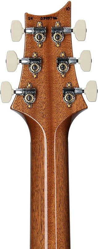 open zoom image for PRS Paul Reed Smith Custom 24 Pattern Thin 10-Top Electric Guitar (with Case), Charcoal, Serial Number 0393796, Headstock Straight Back