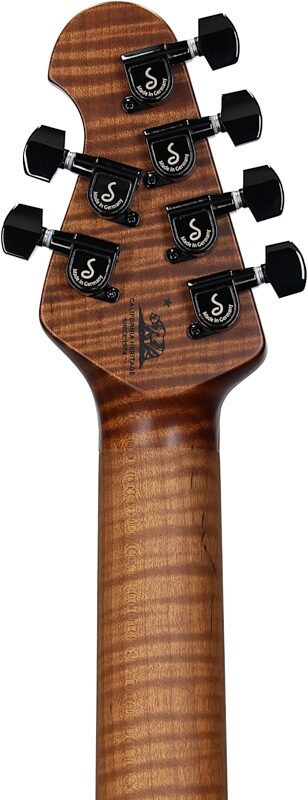 open zoom image for Ernie Ball Music Man Axis Electric Guitar (with Mono Gig Bag), Matcha Flame, Serial Number H06652, Headstock Straight Back