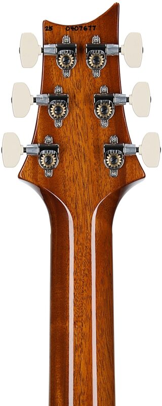 open zoom image for PRS Paul Reed Smith Custom 24-08 Pattern Regular Electric Guitar (with Case), Black Gold, Serial Number 0407677, Headstock Straight Back