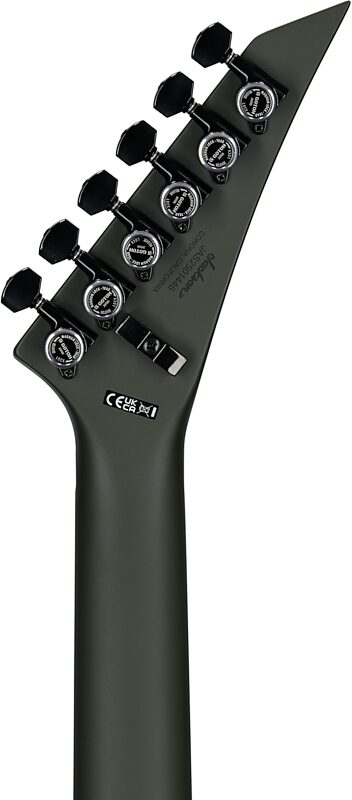 open zoom image for Jackson American Series RR24 Electric Guitar, with Ebony Fingerboard (and Case), Army Drab, Serial Number JAS2501446, Headstock Straight Back