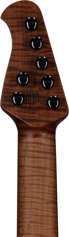 open zoom image for Ernie Ball Music Man Kaizen 7 Electric Guitar (with Case), Black Limba, Ebony Fretboard, Serial Number S12424, Headstock Straight Back