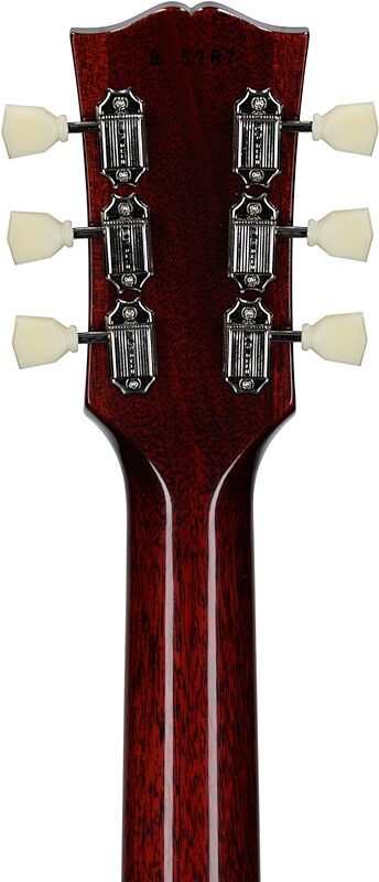 open zoom image for Gibson Custom 1958 Les Paul Standard Reissue Electric Guitar (with Case), Iced Tea Burst, Serial Number 85787, Headstock Straight Back