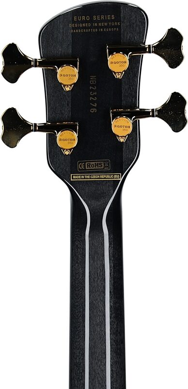open zoom image for Spector Euro 4 Custom Electric Bass (with Gig Bag), Natural Black Burst, Serial Number ]C121NB23276, Headstock Straight Back