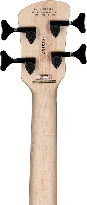 open zoom image for Spector Euro4 LX Bolt-On Bass Guitar (with Gig Bag), Haunted Moss Matte, Serial Number ]C121NB23267, Headstock Straight Back