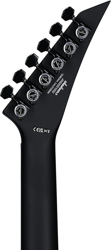 open zoom image for Jackson American Series Rhoads RR24 HT Electric Guitar, Ebony Fingerboard (with Case), Satin Black, Serial Number JAS2551002, Headstock Straight Back