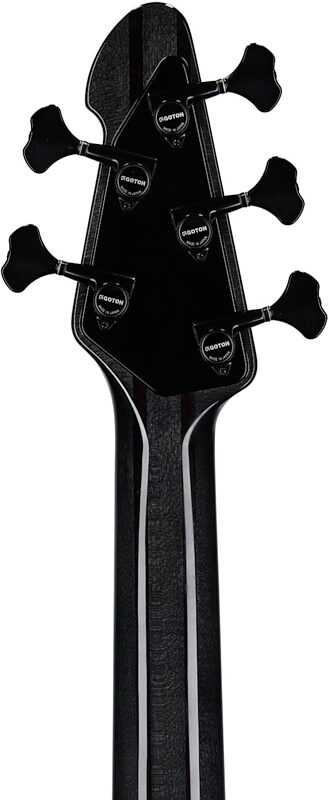 open zoom image for Peavey Cirrus 5 Flame Maple Electric Bass, 5-String (with Case), Transparent Black, Serial Number 0ARCFD2200099, Headstock Straight Back