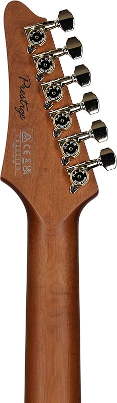 open zoom image for Ibanez AZ2204 Prestige Electric Guitar (with Case), Transparent Gray Burst, Serial Number 210001F2533183, Headstock Straight Back