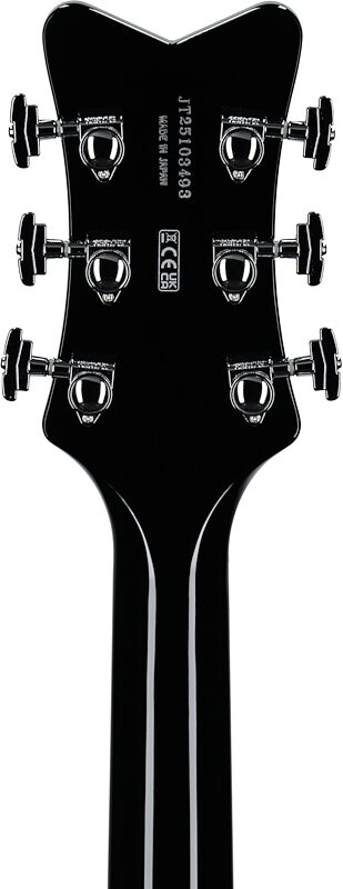 open zoom image for Gretsch Pro Collection Falcon Electric Guitar (with Case), Black, Serial Number JT25103493, Headstock Straight Back
