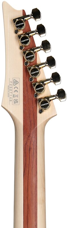 open zoom image for Ibanez JS1GD Joe Satriani Signature Electric Guitar (with Case), Goldboy, Serial Number 210001F2527148, Headstock Straight Back