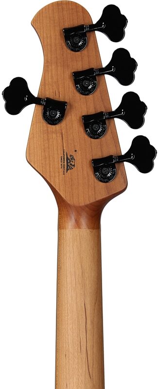 open zoom image for Ernie Ball Music Man StingRay 5 Special HH Electric Bass (with Case), Mean Blue Burst, Ebony Fretboard, Serial Number k10252, Headstock Straight Back