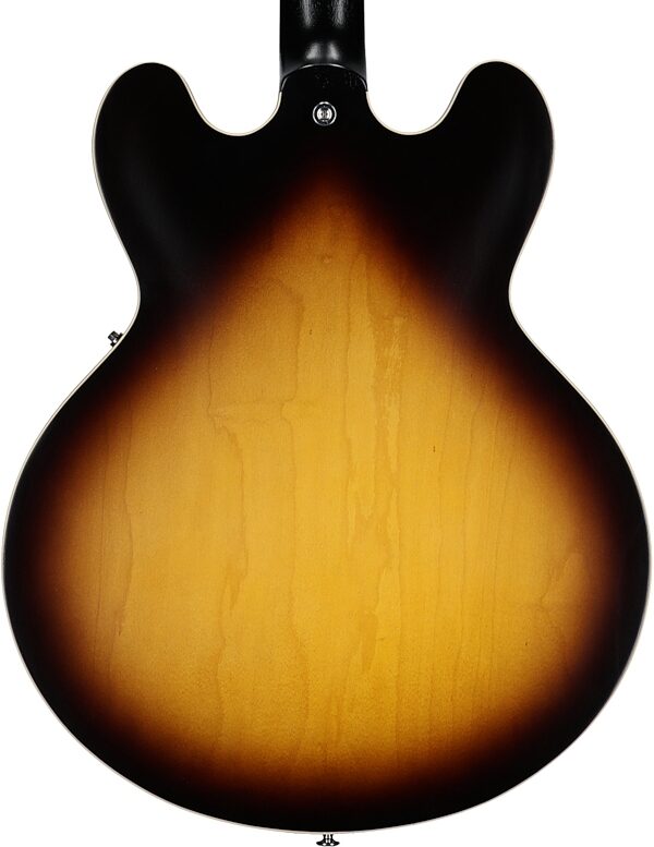 open zoom image for Gibson ES-335 Dot Satin Electric Guitar (with Case), Vintage Burst, Serial Number 204860149, Headstock Straight Back