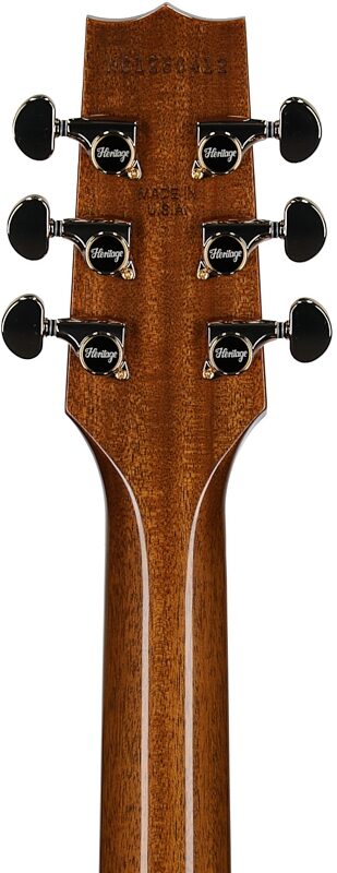 open zoom image for Heritage Custom Shop H-555 Electric Guitar, Left-Handed, Antique Natural, Serial Number HC1260412, Headstock Straight Back