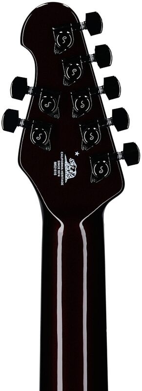 open zoom image for Ernie Ball Music Man Majesty 7 Premium Select Electric Guitar, 7-String, Carnelian Red, Black Hardware, Serial Number M021616, Headstock Straight Back