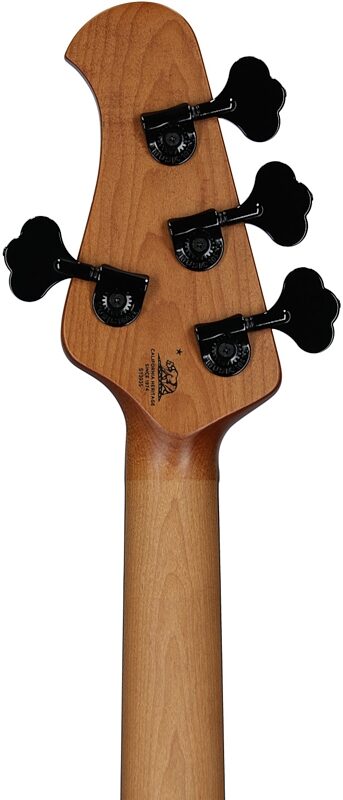 open zoom image for Ernie Ball Music Man DarkRay Bass Guitar (with Gig Bag), Stealth Black, Serial Number S13935, Headstock Straight Back