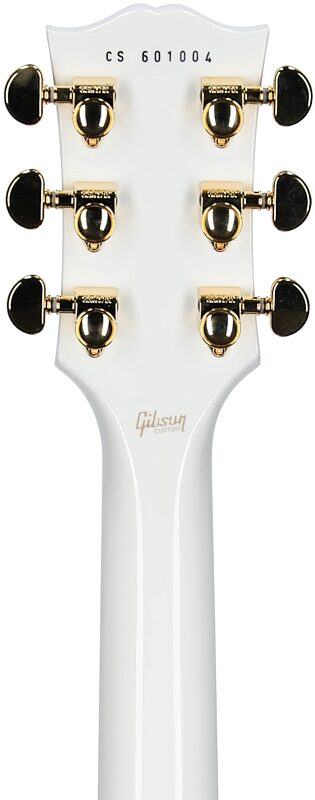 open zoom image for Gibson Les Paul Custom Electric Guitar (with Case), Alpine White, Serial Number CS601004, Headstock Straight Back