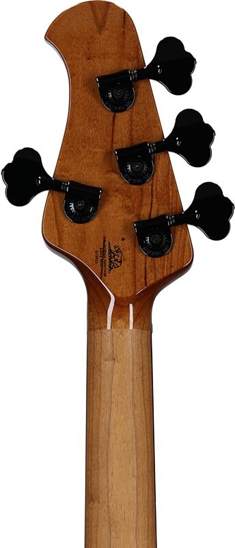 open zoom image for Ernie Ball Music Man DarkRay Bass Guitar (with Gig Bag), Plasma Purple, Serial Number S13453, Headstock Straight Back
