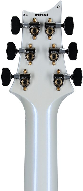 open zoom image for PRS Paul Reed Smith Custom 24-08 10-Top Pattern Thin Electric Guitar (with Case), River Blue Pearl, Serial Number 0424152, Headstock Straight Back