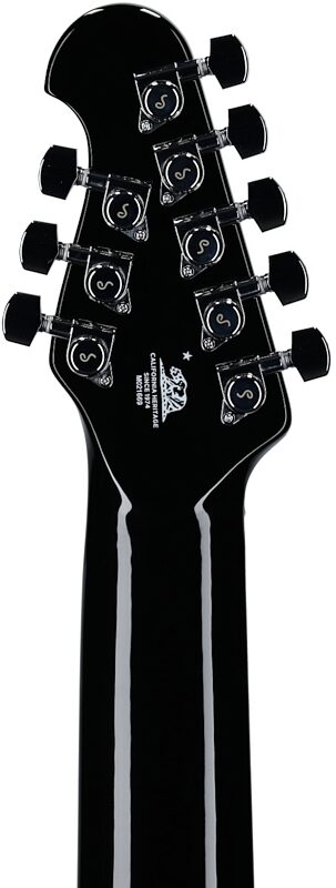 open zoom image for Ernie Ball Music Man Majesty 8 Premium Select Electric Guitar, 8-String, Purple Nebula II, Chrome Hardware, Serial Number M021669, Headstock Straight Back