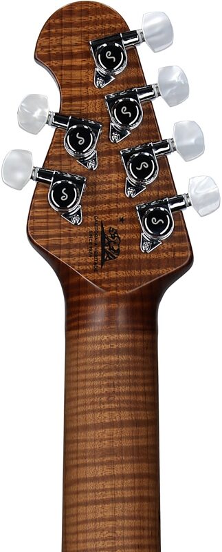 open zoom image for Ernie Ball Music Man John Petrucci JP15 Electric Guitar (with Gig Bag), Purple Nebula Flame, Maple Fretboard, Serial Number H10869, Headstock Straight Back