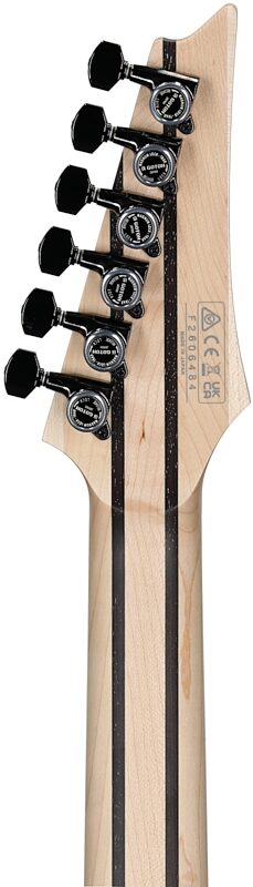 open zoom image for Ibanez RGR5221R Prestige Electric Guitar (with Case), Transparent Fluorescent Orange, Serial Number 210001F2606484, Headstock Straight Back
