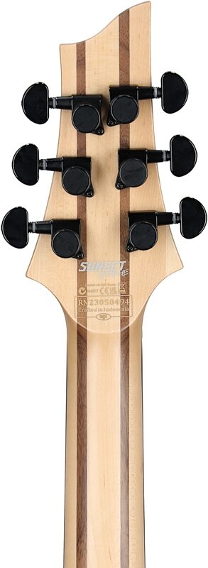 open zoom image for Schecter Sunset-6 Extreme Electric Guitar, Scarlet Burst, Headstock Straight Back