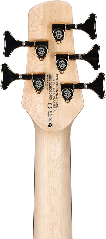 open zoom image for Spector Icon NS-5 Bolt-On Electric Bass, Black Gloss, Headstock Straight Back