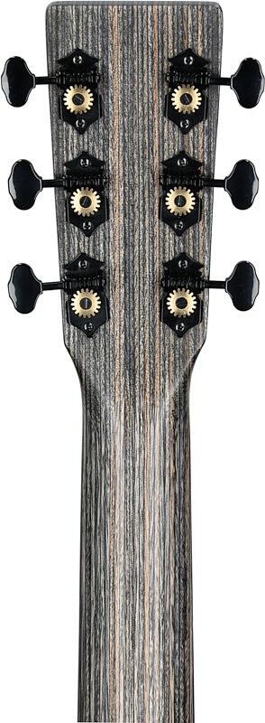 open zoom image for Martin Black-Out Special Exclusive Acoustic-Electric Guitar (with Gig Bag), Black, Headstock Straight Back