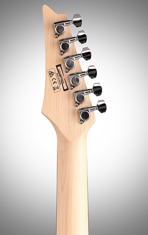 open zoom image for Ibanez GRX70QA Electric Guitar, Transparent Blue Burst, Headstock Straight Back