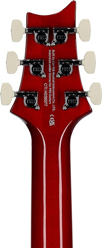open zoom image for PRS Paul Reed Smith SE Custom 24-08 Quilt Electric Guitar, Charcoal Cherry Burst, Open Box (Very Good), Headstock Straight Back