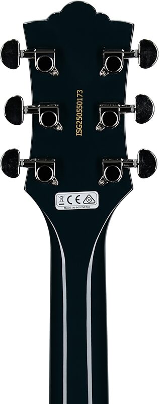 open zoom image for Guild Polara Electric Guitar, Left-Handed, Blue Steel, Headstock Straight Back