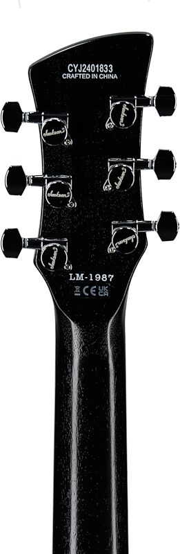 open zoom image for Jackson Pro Series Lee Malia LM87 Electric Guitar (with Gig Bag), Open Pore Black, Headstock Straight Back