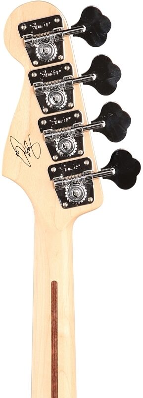 open zoom image for Fender Geddy Lee Jazz Electric Bass, with Maple Fingerboard, Black, Headstock Straight Back