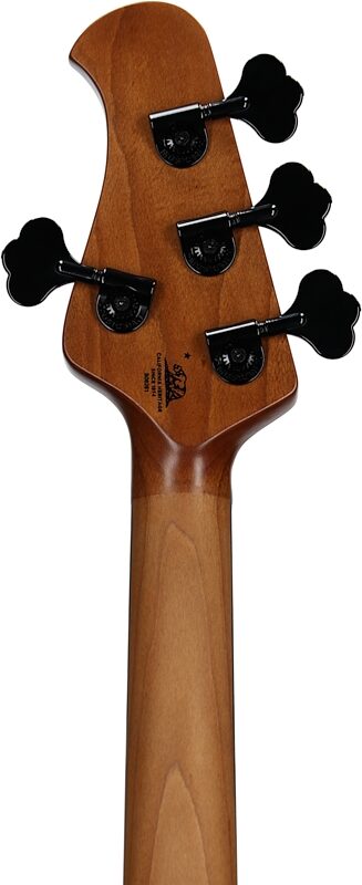 open zoom image for Ernie Ball Music Man DarkRay Electric Bass (with Mono Soft Case), Onyx Black, Ebony Fretboard, Headstock Straight Back