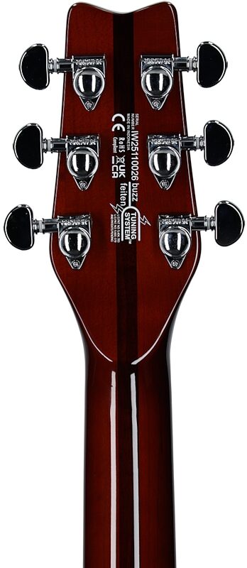 open zoom image for Washburn H10 Hawk Electric Guitar, Tobacco Sunburst, Headstock Straight Back