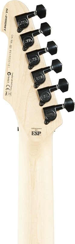 open zoom image for ESP LTD GL200 George Lynch Signature Series Electric Guitar, Yellow Tiger, Headstock Straight Back