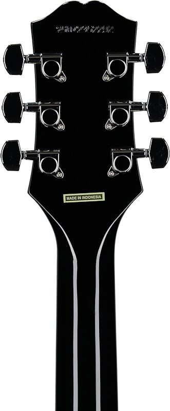 open zoom image for Epiphone SG Tribute Plus Electric Guitar, Ebony Burst, Headstock Straight Back