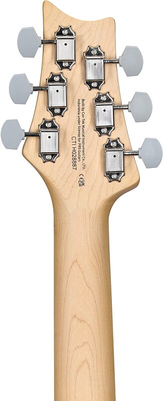 open zoom image for PRS Paul Reed Smith SE Silver Sky Electric Guitar, Maple Fretboard (with Gig Bag), Moon White, Headstock Straight Back