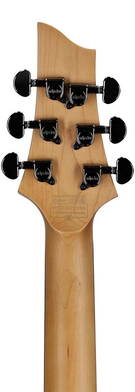 open zoom image for Schecter Demon-6 FR-S Electric Guitar, Aged Black Satin, Headstock Straight Back