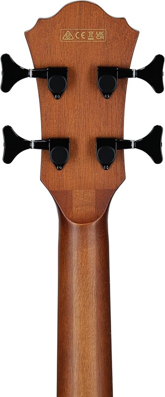 open zoom image for Ibanez AEGB34FE Fretless Acoustic-Electric Bass Guitar, Mahogany SB Hi Gloss, Headstock Straight Back
