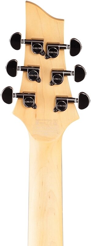 open zoom image for Schecter Demon 6 Electric Guitar, Aged Black Satin, Headstock Straight Back