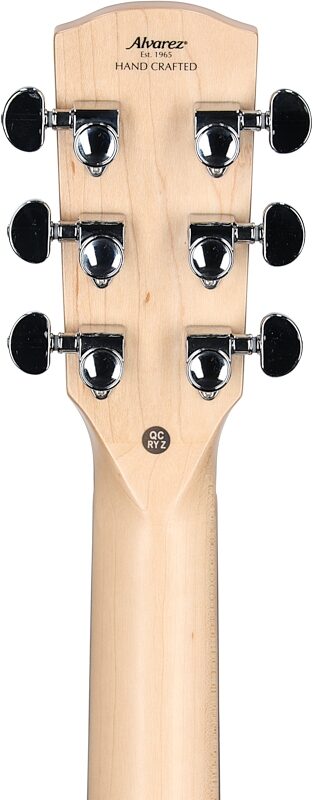 open zoom image for Alvarez AGFM80CEAR Artist Elite Grand Auditorium Acoustic-Electric Guitar, Natural, Headstock Straight Back