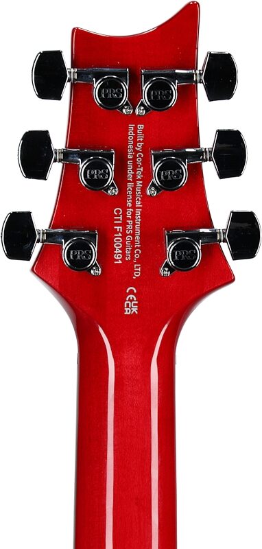 open zoom image for PRS Paul Reed Smith SE Custom 24 Limited Edition Electric Guitar (with Gig Bag), Ruby, Open Box (Very Good), Headstock Straight Back