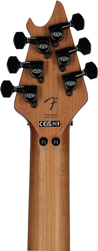 open zoom image for EVH Eddie Van Halen Wolfgang Special Quilted Maple Electric Guitar, Caution Yellow, Headstock Straight Back