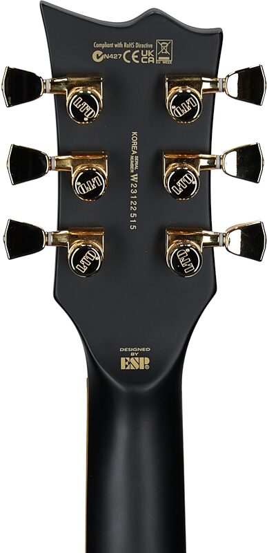 open zoom image for ESP LTD Viper 1000 Electric Guitar, Vintage Black, Headstock Straight Back