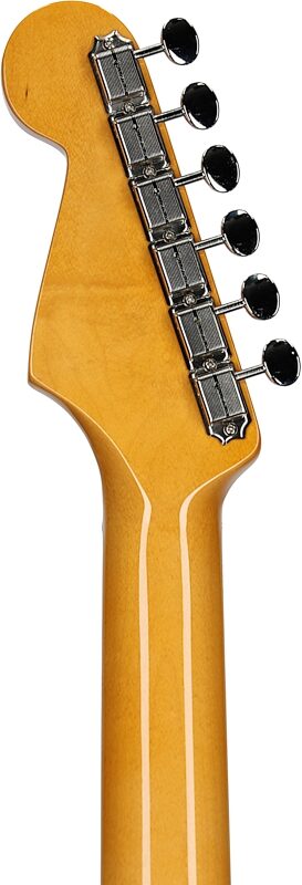 open zoom image for Fender American Vintage II 1965 Stratocaster Electric Guitar, Rosewood (with Case), Shoreline Gold, Open Box (Very Good), Headstock Straight Back