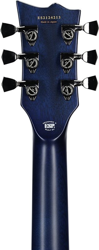 open zoom image for ESP E-II Eclipse BM Electric Guitar (with Case), Blue Natural Fade, B-Stock, Serial Number ES5124253, Headstock Straight Back