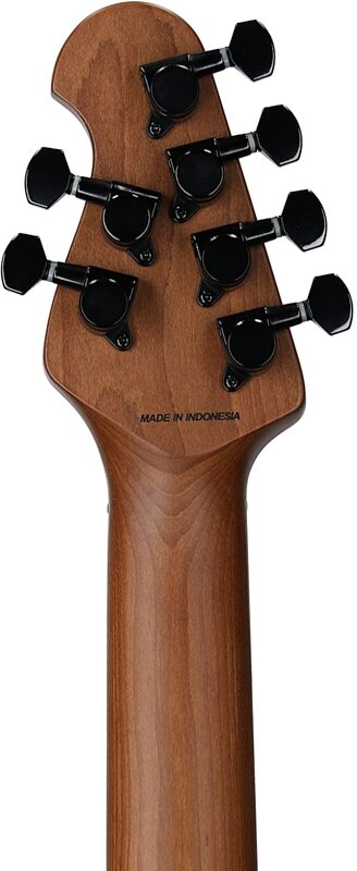 open zoom image for Sterling by Music Man JP150 DiMarzio Guitar, Purple Nebula, Ebony Fretboard, Headstock Straight Back