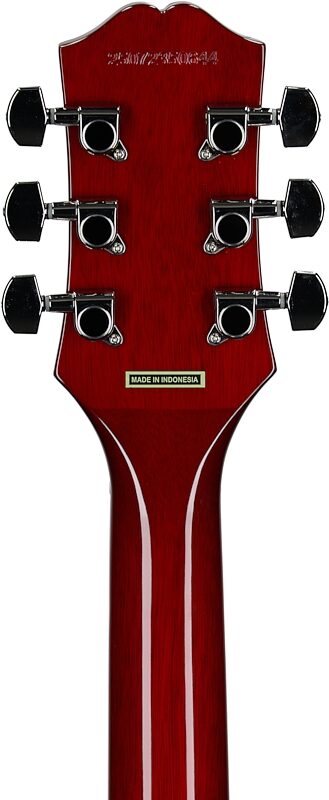 open zoom image for Epiphone Inspired by Gibson Les Paul Tribute Plus Electric Guitar, Heritage Cherry Sunburst, Open Box (Very Good), Headstock Straight Back
