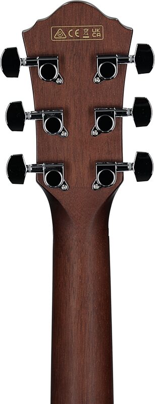 open zoom image for Ibanez AEWC16QA HG Acoustic-Electric Guitar, Transparent Black Sunburst, Headstock Straight Back